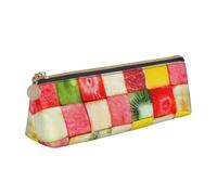 Longzehao Kiwi Trousse de rangement triangulaire pour fournitures de bureau, cosmétiques, articles de toilette Motif pastèque, Blanc, One Size, Art déco.