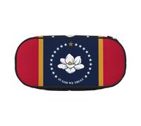 LONGZEHAO Mississippi State Flag Trousse de rangement rectangulaire simple pour fournitures de bureau, cosmétiques, articles de toilette