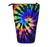 Longzehao Télescopique Tie Dye Pen Holder Étui de rangement Pop Up, étui de rangement portable, noir, taille unique, noir, One Size