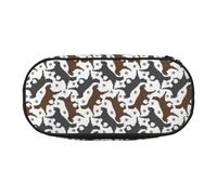 LONGZEHAO Trotting Trousse rectangulaire à revêtement plat pour fournitures de bureau, cosmétiques, articles de toilette Motif empreintes de pattes