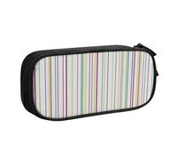 LONGZEHAO Trousse à crayons avec fermeture éclair double couche à rayures