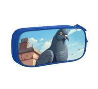 LONGZEHAO Trousse à crayons de grande capacité avec fermeture éclair double couche Motif pigeon