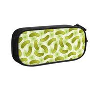 LONGZEHAO Trousse à crayons grande capacité avec fermeture éclair double couche Motif sushis aneth cornichons