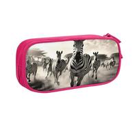 LONGZEHAO Trousse à crayons Zebra2 de grande capacité avec fermeture éclair double couche