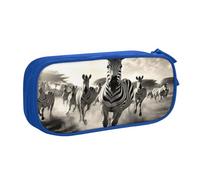 LONGZEHAO Trousse à crayons Zebra2 de grande capacité avec fermeture éclair double couche