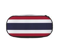 LONGZEHAO Trousse de rangement rectangulaire simple avec motif drapeau de la Thaïlande pour fournitures de bureau, cosmétiques, articles de toilette