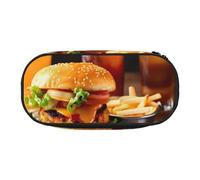 LONGZEHAO Trousse de rangement rectangulaire simple pour hamburger - Pour fournitures de bureau, cosmétiques, articles de toilette