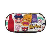 LONGZEHAO Trousse de rangement rectangulaire simple pour journal scolaire en anglais pour fournitures de bureau, cosmétiques, articles de toilette