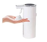 Longzhuo Distributeur de Savon Automatique, 400ml Soap Dispenser, Rechargeable par USB, Adapté à la Cuisine, Salle de Bain (Blanc, Mousse)
