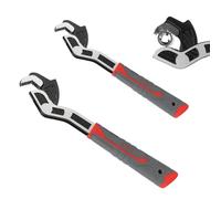 Longzhuo Lot de 2 Clés a Molette riffe Tubes Jeu de clés à Pipe, pince Clé à Tuyau Longueur 300 mmet 200 mm & Ouverture 43 mm et 25 mm pour Réparation de Plomberie, Voiture, Industrie