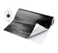 LongZYU Feuille Isolante Autocollant Isolation Thermique en Feuille Aluminium Isolant Thermique Fibre de Verre Pare Chaleur Adhesif Barrière (0.2mm-Température 800 °C, 40 x 500 cm)