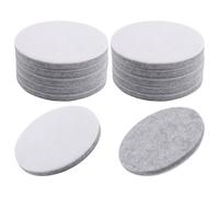 LongZYU Lot de 12 disques de polissage en feutre de 75 mm pour ponceuse excentrique Bosch - Tampons de polissage en feutre - Pour bois, marbre, métal, gris clair