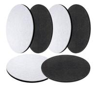LongZYU Lot de 6 disques de polissage en feutre de 150 mm pour ponceuse excentrique Bosch - Tampons de polissage en feutre - Pour bois, marbre, métal, noir