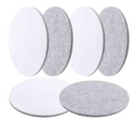 LongZYU Lot de 6 disques de polissage en feutre de 150 mm pour ponceuse excentrique Bosch - Tampons de polissage en feutre - Pour bois, marbre, métal, gris clair