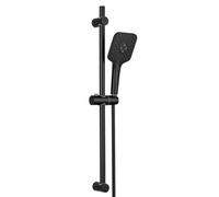 Lonheo Colonne de Douche sans Mitigeur - Barre de Douche 70cm en Acier Inoxydable, Douchette avec 3 Modes, Flexible Douche 150cm et Support, Noir