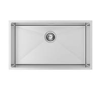 Lonheo Évier cuisine 1 Bac 74x44cm, Évier en Inox 304 Simple Bassin, lavabo cuisine avec kit de trop-plein et de vidange, Montage à Encastrer, à poser ou Sous Plan