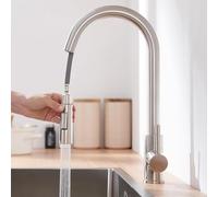 Lonheo Robinet Cuisine Douchette, Mitigeur Cuisine avec Douchette extractible 2 jets, Robinetterie de Cuisine Chaud et Froid en Acier Inoxydable
