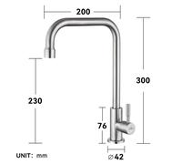 Lonheo Robinet de cuisine à eau froide pivotant à 360°, mélangeur pour évier de cuisine