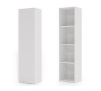LONI bibliothèque avec portes 160x40 cm - blanc