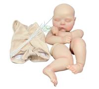 Lonian 21 Pouces Kit de poupée Reborn déjà Peint Peaches 3D Skin Tone avec des veines Visibles Bebe Reborn Kit avec Corps en Tissu (Pas de Cheveux)