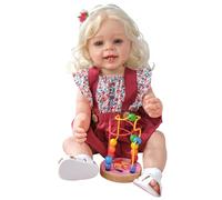 Lonian 22 Pouces 55cm Full Body Silicone Reborn Doll Peinture détaillée à la Main avec des veines Visibles Réaliste 3D Skin Tone Genesis Paint Doll (Brown Eyes)