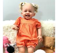 Lonian 24 Pouces bébé Reborn Fille en Bas âge avec Un Corps en Coton Doux Qui a l'air de Vraies poupées prématurées réalistes enracinées Cheveux blonds Doux poupées pour Nouveau-nés Jouets