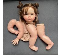 Lonian Kit de poupée bébé Fille Reborn Peinte 24 Pouces avec Cheveux enracinés (Yeux Bleus)