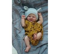 Lonian Poupées Reborn 3 Ans et Plus - poupées réalistes Faites à la Main de 19 Pouces Corps en Tissu Doux avec Accessoires de Jouets, poupées Reborn comme Un bébé réaliste
