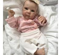 Lonian Poupées Reborn bébés Filles 18 Pouces Silicone Souple réaliste Vinyle Fait à la Main Vie Douce comme des Jouets Mignons (B)