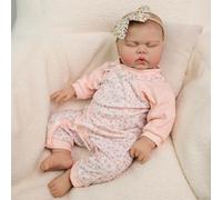 Lonian Poupées Reborn - Corps en Tissu Doux de poupées réalistes Faites à la Main de 18 Pouces avec Accessoires de Jouets, poupées Reborn comme Un bébé réaliste (bébé endormi)