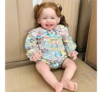 Lonian Poupées Reborn Mila Girls 24 Pouces réaliste en Silicone Souple Fait à la Main Qui Ressemble à Un Vrai Nouveau-né (A,1)