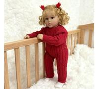 Lonian Real Reborn Dolls 26 Pouces 65cm Corps en Tissu Doux et réaliste pour Tout-Petits avec de Longs Cheveux blonds avec des Accessoires pour vêtements