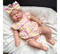 Lonian Reborn Baby 60cm-24 Pouces Jolie poupée endormie Doux bébé Vinyle réaliste Nouveau-né Vraies poupées Faites à la Main