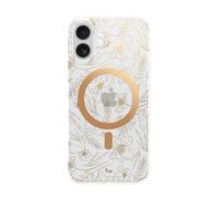 LONLI Hue Coque magnétique pour iPhone 16 Plus [compatible avec Magsafe] - Coque de téléphone florale dorée - [pare-chocs absorbant les chocs à 360°] - Coque de téléphone mignonne, unique et