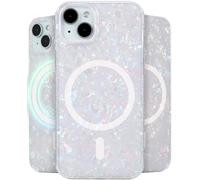 LONLI Hue - Coque pour iPhone 15 [Compatible avec Magsafe] - Blanc nacré - [Protection Contre Les Chutes de 3 m] [4 Coins rembourrés d'airbag] - Mignon, Unique et esthétique (2023)