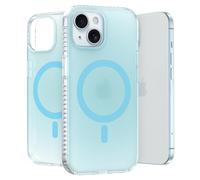LONLI Hue - Coque pour iPhone 15 [Compatible avec Magsafe] - Bleu givré - [Protection Contre Les Chutes de 10 ft] [4 Coins rembourrés d'airbag] - Mignon, Unique et esthétique (2023)