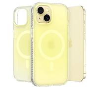 LONLI Hue - Coque pour iPhone 15 [Compatible avec Magsafe] - Jaune givré - [Protection Contre Les Chutes de 10 ft] [4 Coins rembourrés d'airbag] - Mignon, Unique et esthétique (2023)