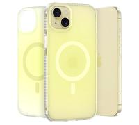 LONLI Hue Coque pour iPhone 15 Plus (compatible avec Magsafe) - Jaune givré - Protection contre les chutes de 3 m, 4 coins rembourrés avec coussinets - Mignon, unique et esthétique