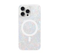 LONLI Hue - Coque pour iPhone 15 Pro Max [Compatible avec Magsafe] - Blanc nacré - [Protection Contre Les Chutes de 3 m] [4 Coins rembourrés d'airbag] - Mignon, Unique et esthétique (2023)