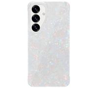 LONLI Hue - for Samsung Galaxy S25 Phone Case - [360° Shock-Absorbent Bumper | Cute, Unique and Aesthetic Phone Cover for Girls and Women] - White Pearl TORT