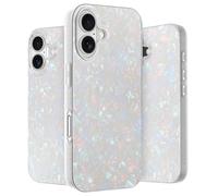 LONLI Hue - pour étui iPhone 16 Plus - étui de téléphone en Perle Blanche de Tortue - Coque de téléphone Mignonne, Unique et esthétique - [Amortisseur de Chocs à 360°] - [4 Coins coussinés d'air]