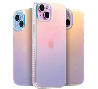 LONLI Hue - (pour iPhone 15 Plus) - Coque de téléphone Mate irisée Fluorescente pour Femmes, Filles et Hommes - Mignon et esthétique