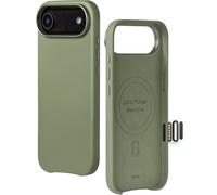 LONLI Urban | Housse en Cuir Grainé Véritable d‘Origine Européenne pour iPhone 17 Air - [Contrôle Intégré de l’Appareil Photo et Compatible Magsafe] - Vert Sapin