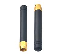 Lonlonty 2 x Mini WLAN Antenne SMA Antenne 3dBi 433 MHz Straight Rubber Stick Antenne pour routeur WLAN Wireless NIC Antenne Bluetooth Adaptateur USB Sécurité Caméra IP Vidéosurveillance Moniteur