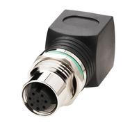 Lonlonty Adaptateur RJ45 femelle M12 femelle 8 broches A-Code, Cat6/Cat5 IP68 blindé Adaptateur Ethernet industriel pour capteur de caméra industrielle Basler