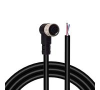 Lonlonty Câble Connecteur M12 Femelle 5 pôles, IP67 Étanche Câbles Électriques M12 Fiche Connecteur Aviation 5 Broches 90 Degrés pour Automatisation Industrielle Module de Champ Réseau d'Appareils 2M