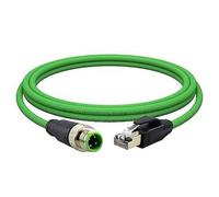 Lonlonty Câble Ethernet M12 4 broches vers RJ45, câble Ethernet CAT5E 26 AWG, étanche IP67, double blindage, câble d'automatisation d'usine, bus de terrain, 1 m