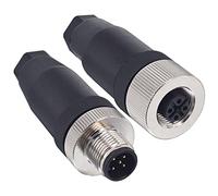 Lonlonty Connecteur M12 5 broches mâle + femelle pour panneau de base aéronautique, connecteur de cercle industriel de 12 mm, étanche IP67 en plein air