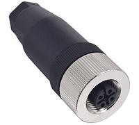 Lonlonty Connecteur M12 Femelle 4 Broches, Connecteur Aviation Actionneur, Connecteur M12 4 Pôles Étanche IP67