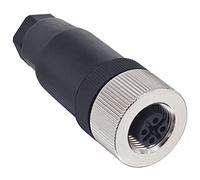 Lonlonty M12 Capteur connecteur 5 Broches Femelle Angle Droit A-Code CirculaireAdaptateur de Connecteur d'Aviation IP67 Étanche pour l'automatisation Industrielle